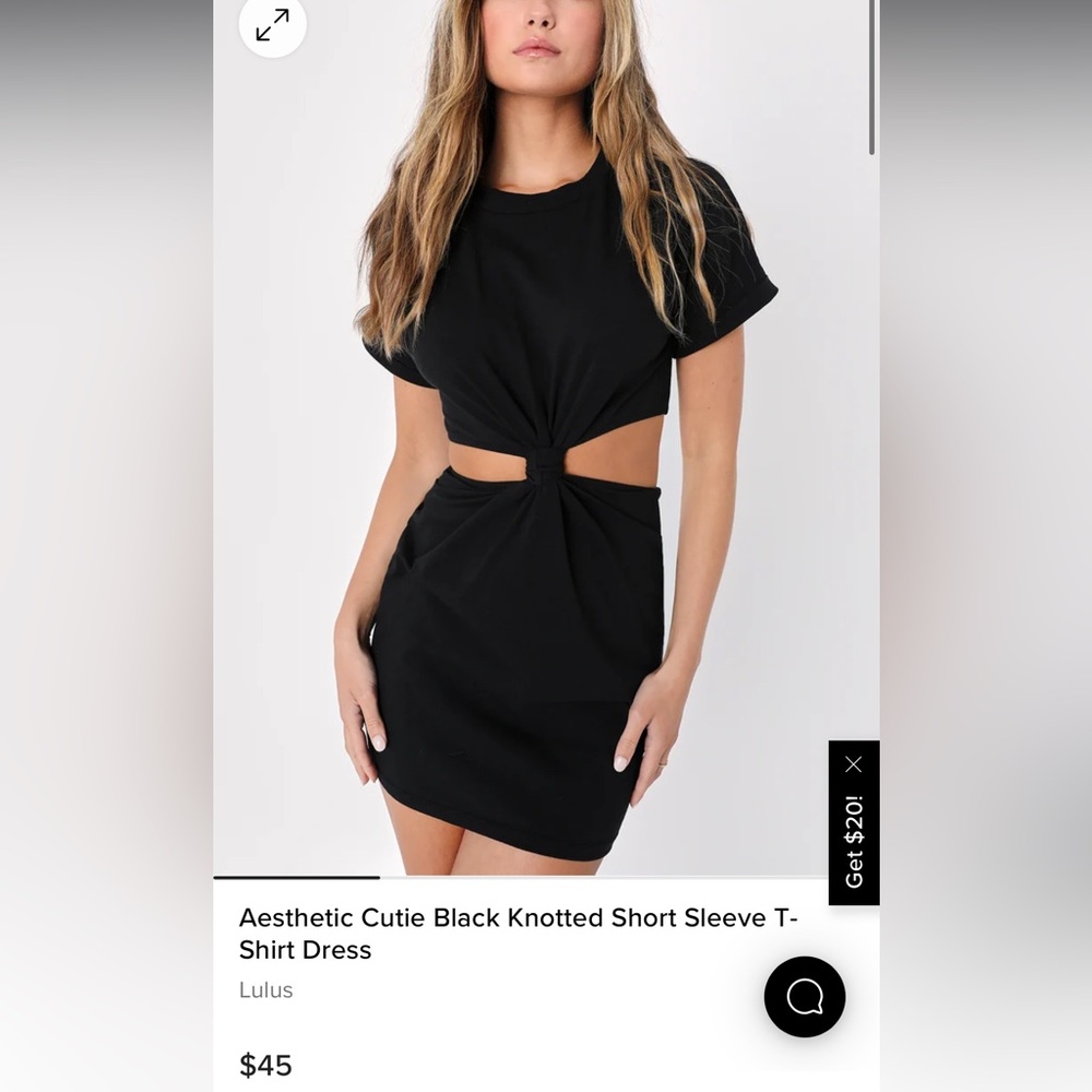 Lulu’s black mini dress